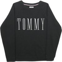 HILFIGER DENIM Mens Black Cotton Blend Crew Neck S Sweatshirt Casual Pullover