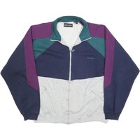 PIERRE CARDIN Mens Navy & Purple & Grey Zip Collar Sweatshirt Cotton Blend PIERRE CARDIN Mens Navy & Purple & Grey Zip Collar Sweatshirt Cotton Blend