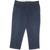 DICKIES Mens Regular Navy Blue Cotton Blend Zip Trousers W L Workwear