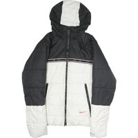 NIKE Mens Black & White Zip Up Puffer Jacket S Polyester Therma
