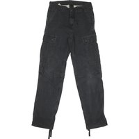 CARHARTT Mens Cotton Blend Black Regular Cargo Trousers W L Workwear Utility