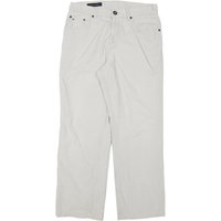 TOMMY HILFIGER Mens Cotton Blend White Regular Fit Straight Trousers W L