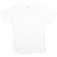 CHAMPION Mens White Classic Logo Shirt M Short Sleeve Crew Neck Cotton Blend