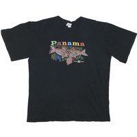 CELEBRITY CRUISES Mens Black Panama Graphic Shirt Short Sleeve Crew Neck CELEBRITY CRUISES Mens Black Panama Graphic Shirt Short Sleeve Crew Neck