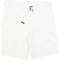 CALVIN KLEIN Mens White Casual Shorts M W Cotton Blend Belted Comfortable CALVIN KLEIN Mens White Casual Shorts M W Cotton Blend Belted Comfortable