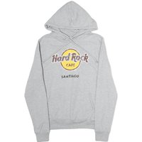 HARD ROCK CAFE Mens Grey Hoodie S Santiago Logo Cotton Casual Pullover HARD ROCK CAFE Mens Grey Hoodie S Santiago Logo Cotton Casual Pullover