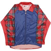 CASTELLI Mens Blue & Red Cycling Jacket L Polyester Blend Plaid Zip CASTELLI Mens Blue & Red Cycling Jacket L Polyester Blend Plaid Zip