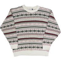 BILL BLASS Mens Cream Patterned Crew Neck Basic Knit Jumper L Cotton Casual Warm BILL BLASS Mens Cream Patterned Crew Neck Basic Knit Jumper L Cotton Casual Warm