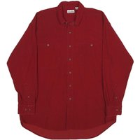 DAVID JONES SPORT Mens Red Cotton Plain Shirt L Button Front Casual Overshirt DAVID JONES SPORT Mens Red Cotton Plain Shirt L Button Front Casual Overshirt