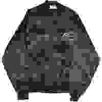 SATINS Mens Black Nylon Bomber Jacket L Tonopah Test Range Graphic