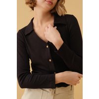 Polo Ribbed Cardigan