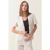 Short Sleeve Linen Blazer