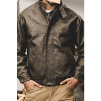 Men’s Plus Size Zip Up Stand Collar Biker Jacket Men’s Plus Size Zip Up Stand Collar Biker Jacket