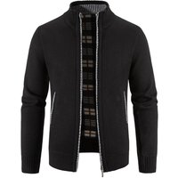 Men’s Plus Size Zip-Up Long Sleeve Cardigan