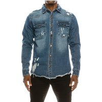 Men’s Ripped Denim Overshirt Men’s Ripped Denim Overshirt
