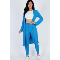 Ribbed Long Cardigan & Leggings Set Ribbed Long Cardigan & Leggings Set