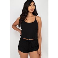 Ribbed Strappy Top & Shorts Set Ribbed Strappy Top & Shorts Set