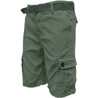 Mens Belted Cargo Shorts With Pockets Mens Belted Cargo Shorts With Pockets