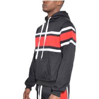 Solid With Three Stripe Pullover Hoodie Solid With Three Stripe Pullover Hoodie