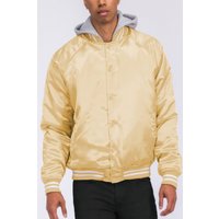 Satin Varsity Bomber Jacket