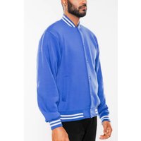 Mens Fleece Snap Button Varsity Jacket Mens Fleece Snap Button Varsity Jacket