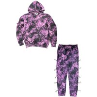 Tye Dye Sleeve Toggle Hoodie And Sweat Set Tye Dye Sleeve Toggle Hoodie And Sweat Set