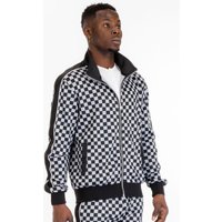 Mens Full Zip Checkered Jacket Mens Full Zip Checkered Jacket