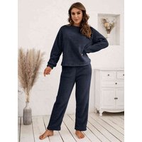 Teddy Long Sleeve Top and Pants Lounge Set Teddy Long Sleeve Top and Pants Lounge Set