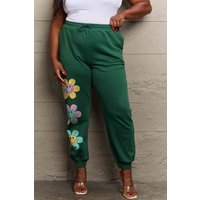 Simply Love Simply Love Full Size Drawstring Flower Graphic Long Sweatpants