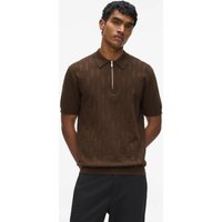 Karl Lagerfeld – Monogram Zip-up Polo Shirt, Man, Black, Size: Xs Karl Lagerfeld – Monogram Zip-up Polo Shirt, Man, Black, Size: Xs