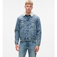Kl Jeans – Faux-shearling Denim Jacket, Man, Blue, Size: Xxl Kl Jeans – Faux-shearling Denim Jacket, Man, Blue, Size: Xxl