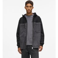 Kl Jeans – Denim Panel Jacket, Man, Black, Size: Xs Kl Jeans – Denim Panel Jacket, Man, Black, Size: Xs