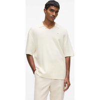 Karl Lagerfeld – Knitted Boxy Polo Shirt, Man, Beige, Size: Xs