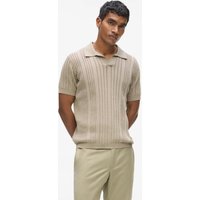 Karl Lagerfeld – Rib-knit Polo Shirt, Man, Green, Size: Karl Lagerfeld – Rib-knit Polo Shirt, Man, Green, Size: