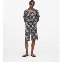 Karl Lagerfeld – Palm-print Shorts, Man, Black, Size: Karl Lagerfeld – Palm-print Shorts, Man, Black, Size: