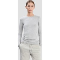 Victoria Beckham Long Sleeve Shirt In Grey Marl