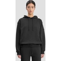 Victoria Beckham Logo Embroidered Hoodie In Black Victoria Beckham Logo Embroidered Hoodie In Black