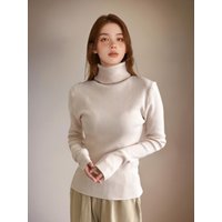 Turtleneck Slim-fit Nylon-wool Knit
