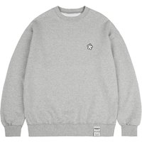 White Odd Flower Embroidery Sweatshirt _ Grey White Odd Flower Embroidery Sweatshirt _ Grey
