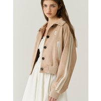 Vegan Leather Suede Varsity Jacket Vegan Leather Suede Varsity Jacket