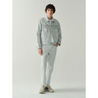 Button Point Light Denim Jacket Light Grey Button Point Light Denim Jacket Light Grey