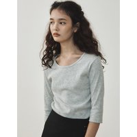 Textured Slim shirt Melange Gray