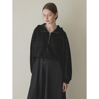 Crop String Hoodie Sweatshirt_Black Crop String Hoodie Sweatshirt_Black