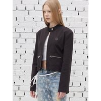 MICHIKO LINEN BIKER JACKET BLACK MICHIKO LINEN BIKER JACKET BLACK