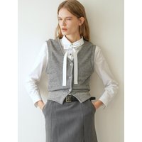 Sweater Vest Cardigan Gray