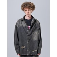 Vintage Denim Washing Shirt Jacket_Black Denim Vintage Denim Washing Shirt Jacket_Black Denim