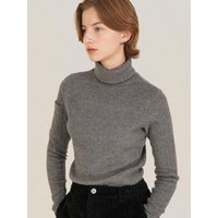 Cleo Pocket Sleeve Turtleneck Knit _ Gray