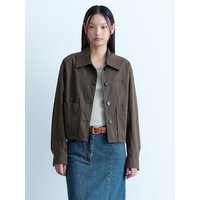 Cotton Outpocket Short Jumper Brown KEMD Cotton Outpocket Short Jumper Brown KEMD