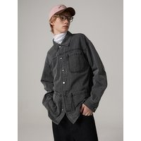 Men’s vintage washed denim work jacket