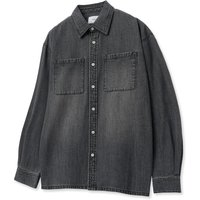 Washed gray Oversized fade washed denim shirt Washed gray Oversized fade washed denim shirt